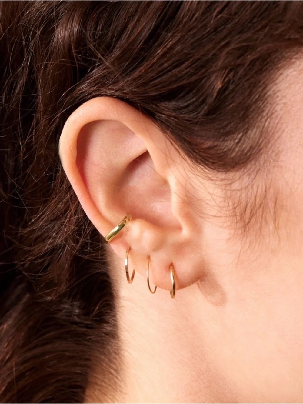 Catbird Polished Gold Hoop Earrings
